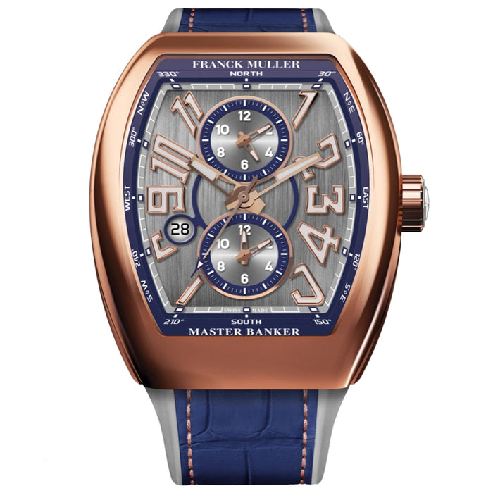 Men’s Franck Muller Master Banker V 45 MB SC DT (BU) (5N) Automatic Chronograph Watch