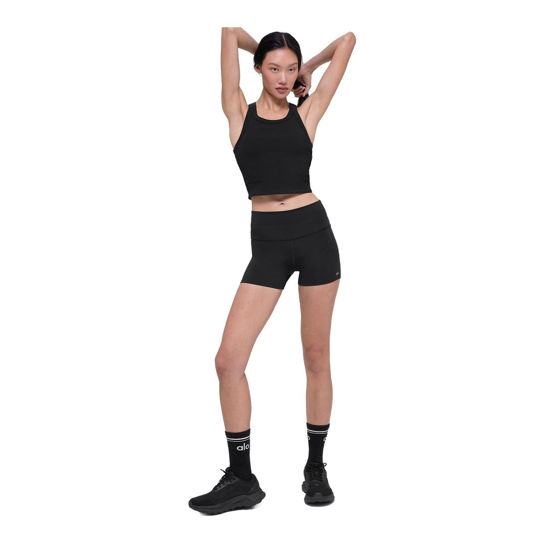 alo Goddess Ribbed Go-To Tank - Black by Alo Yoga