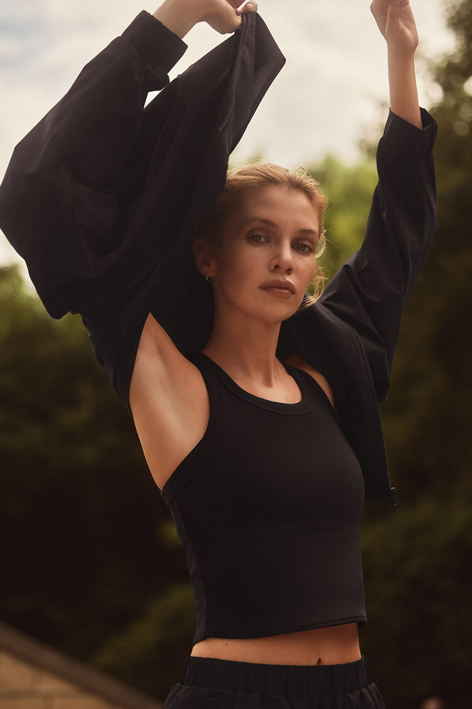 Goddess Ribbed Go-To Tank - Black (W2737R)