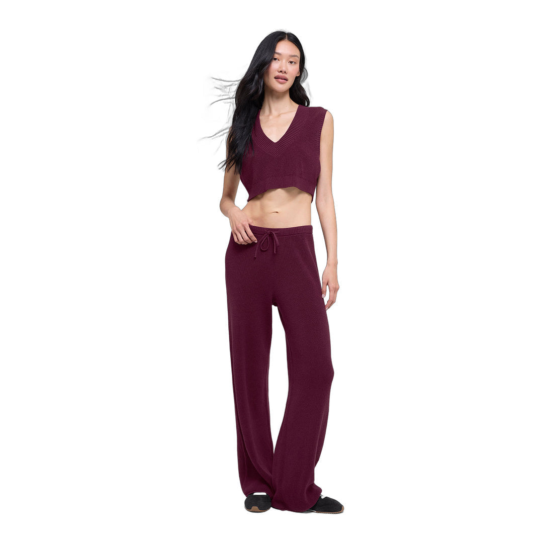 alo Supernatural Sweater Tank - Burgundy by Alo Yoga