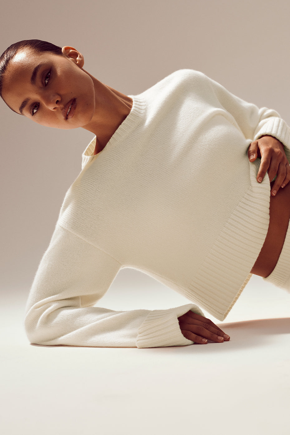 Cashmere Embrace Pullover - Ivory (W31025P)