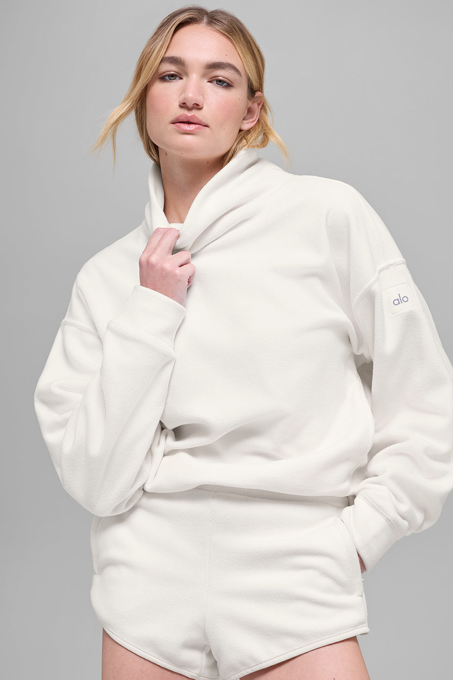 Polar Fleece Hazy Pullover - Ivory (W3987R)