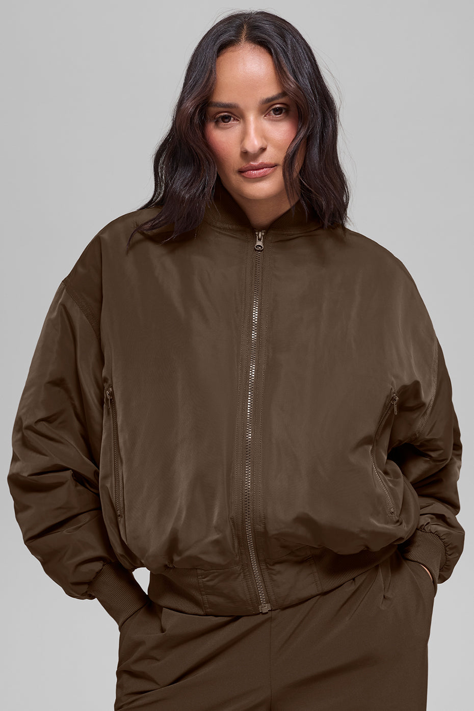 Faux Fur Urbanite Bomber - Espresso/Ivory (W4444R)