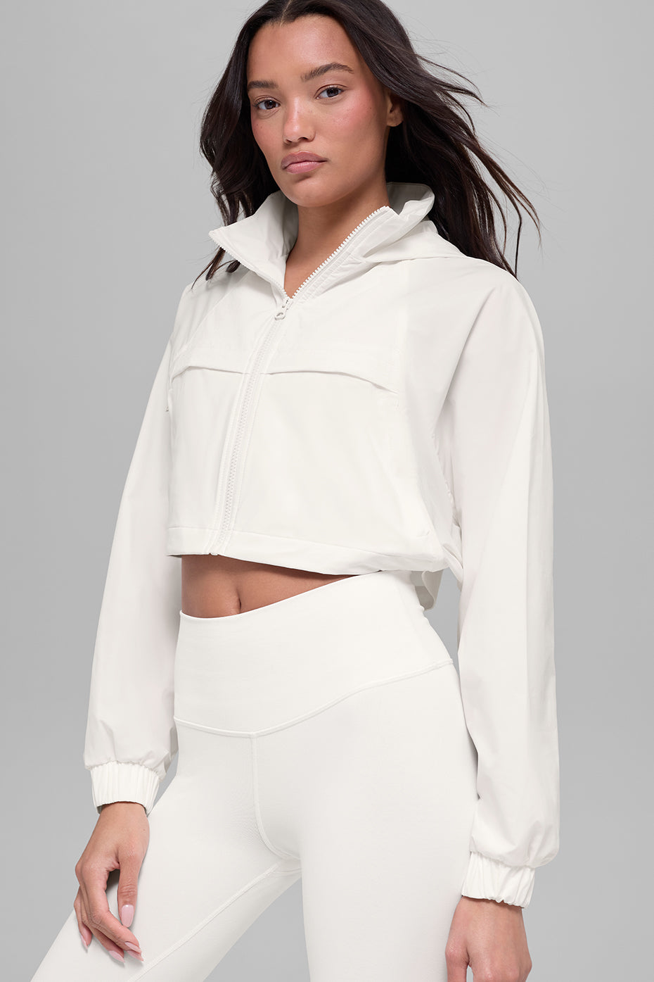 Cropped Playmaker Jacket - Ivory (W4575R)