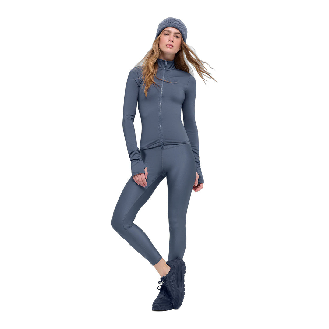 alo Airlift Winter Warm Radiant Full-Zip Jacket - Bluestone by Alo Yoga