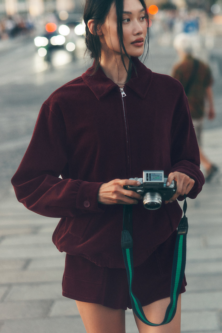 Micro Corduroy On Duty Jacket - Burgundy (W4692R)