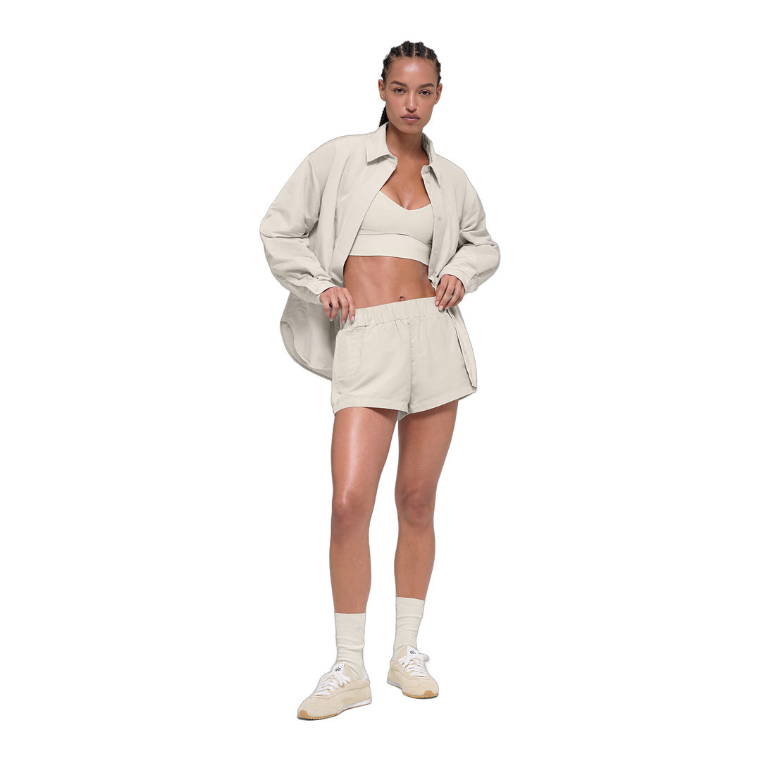 alo Socialite Shacket - Bone by Alo Yoga