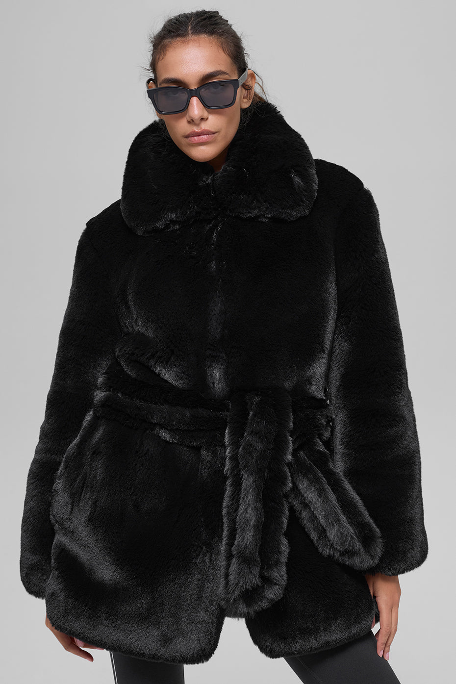 Faux Fur Starstruck Coat - Black (W4779R)