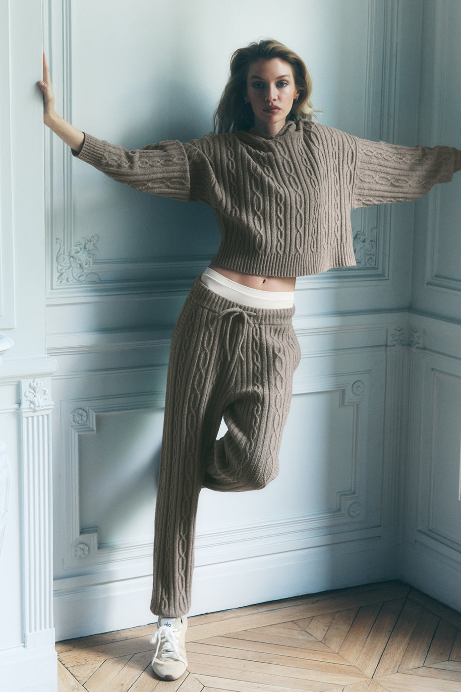 Cable Knit Winter Bliss Pant - Light Cocoa (W51353R)