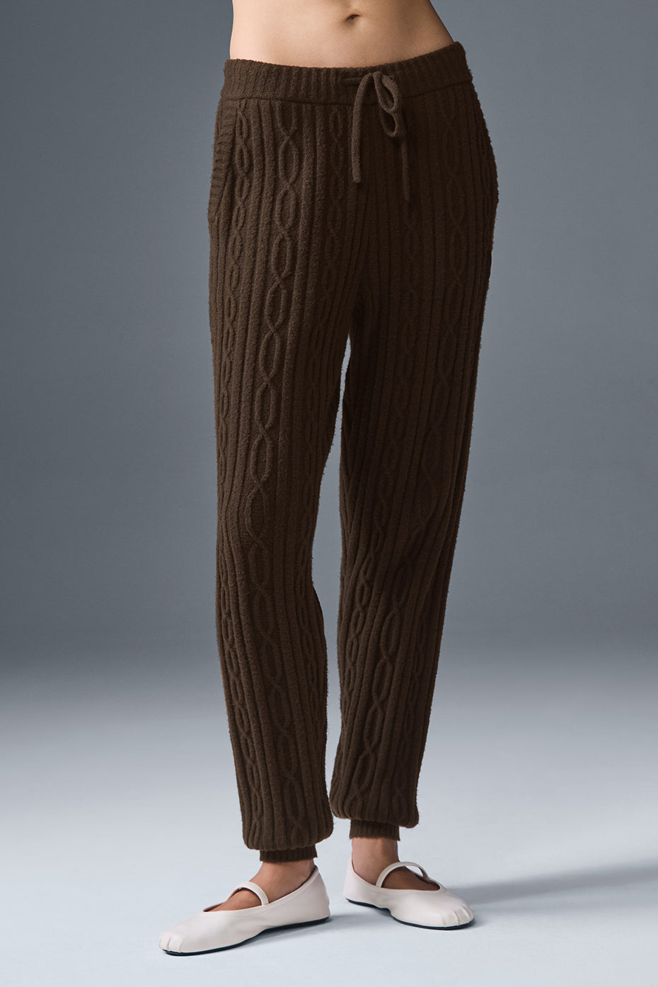 Cable Knit Winter Bliss Pant - Espresso (W51353R)