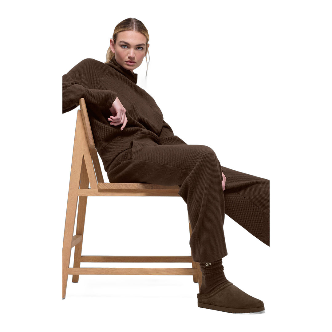 alo Waffle Weekend Escape Jogger - Espresso by Alo Yoga