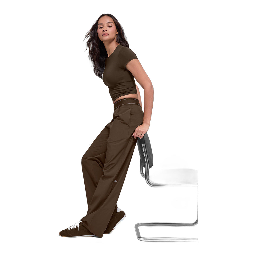 alo Suit Up Trouser (Long) - Espresso by Alo Yoga