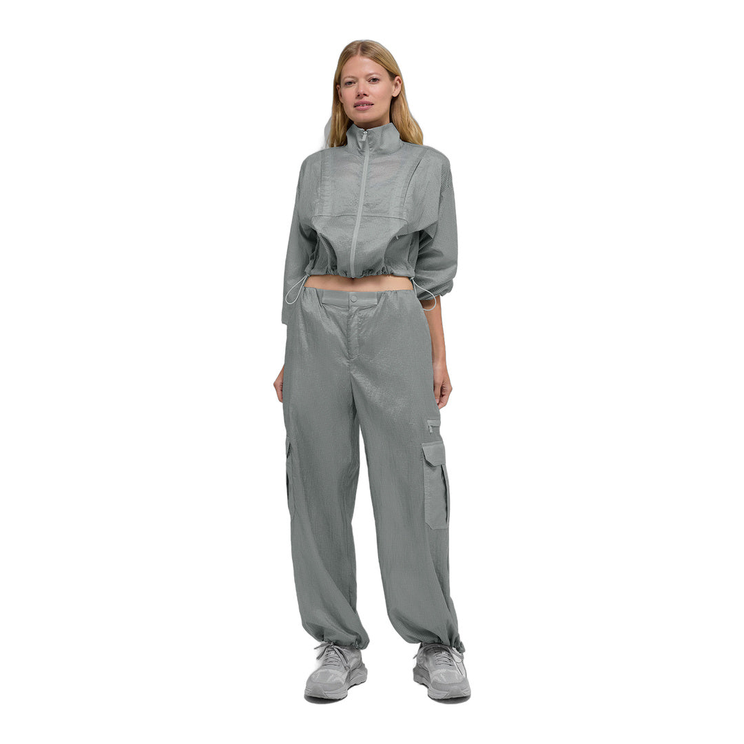 alo Sheer Game Time Wide Leg Jogger - Lunar Grey by Alo Yoga