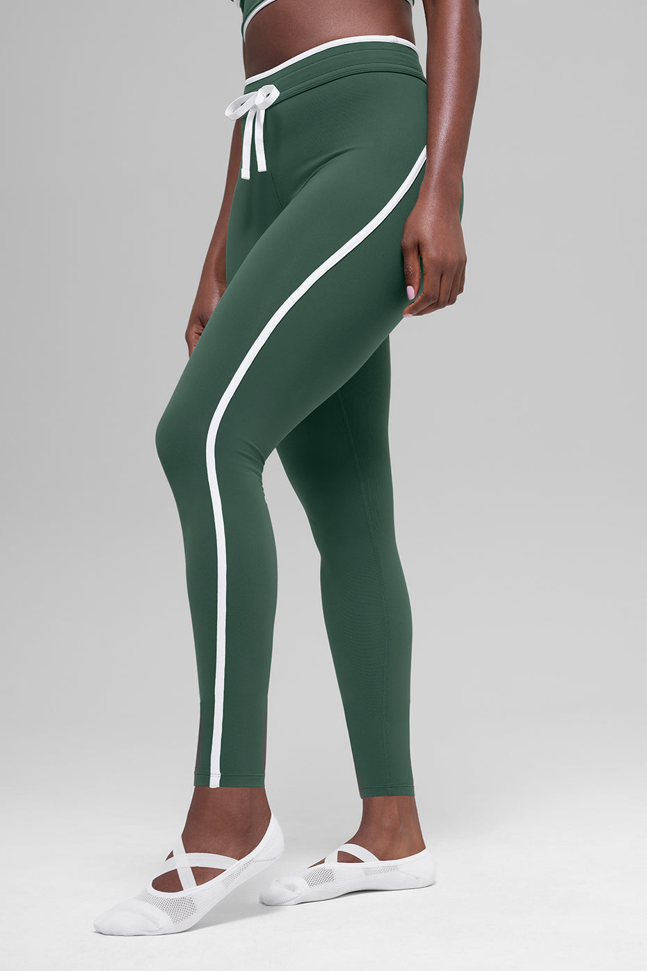 Airbrush High-Waist Race Pace 7/8 Legging - Clover Green/White (W54250R)