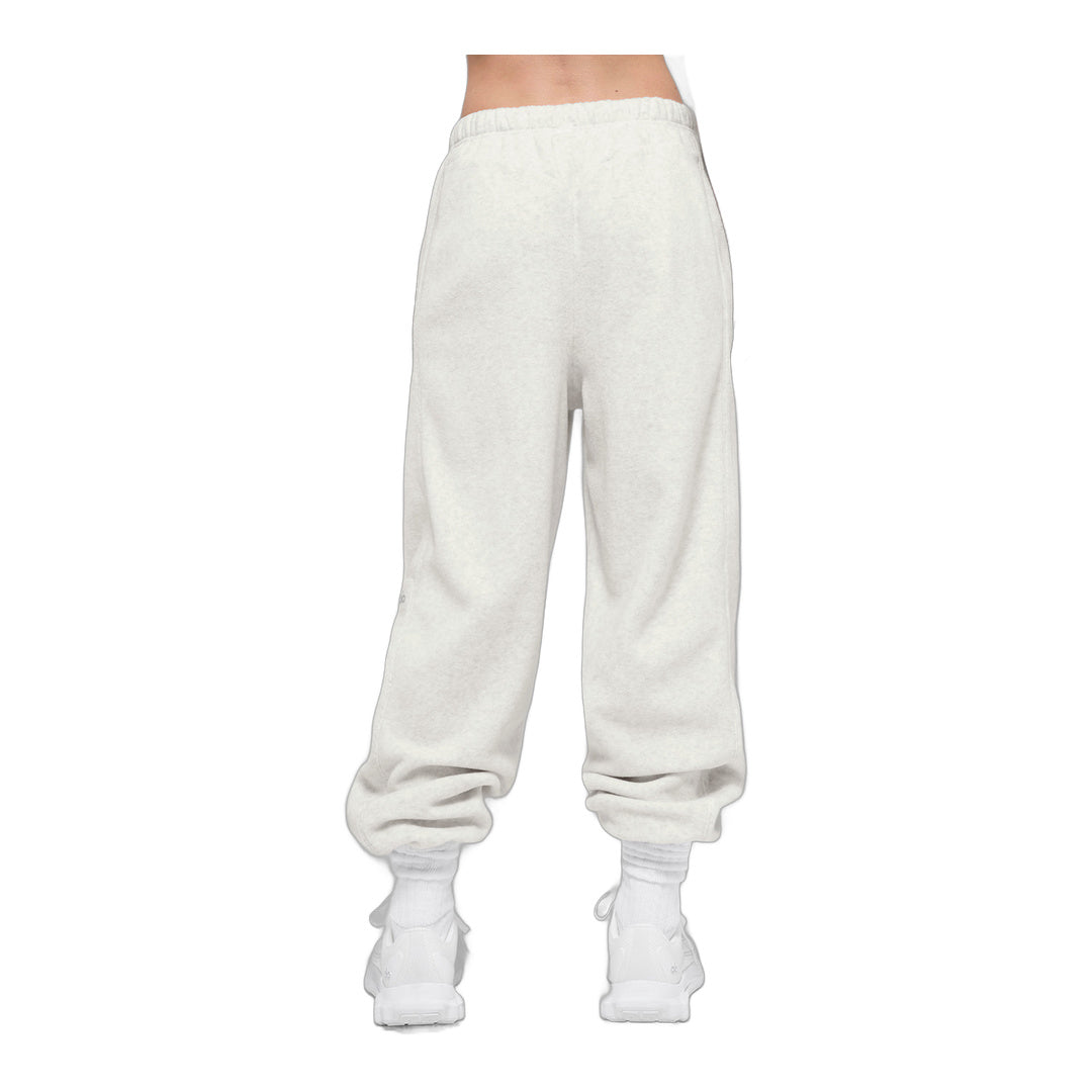 alo Polar Fleece High-Waist Retreat Jogger - White Heather Grey by Alo Yoga