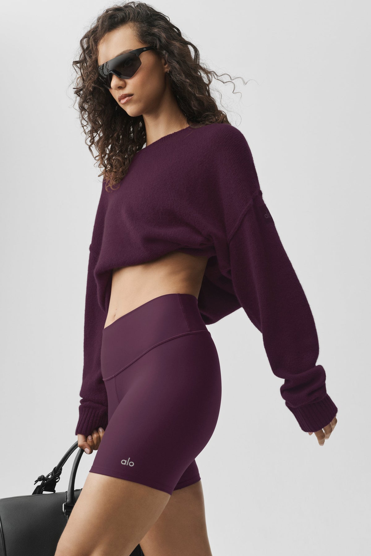 Alo Yoga 5" Airlift Energy Short in Rich Bordeaux, product image 5 of 5