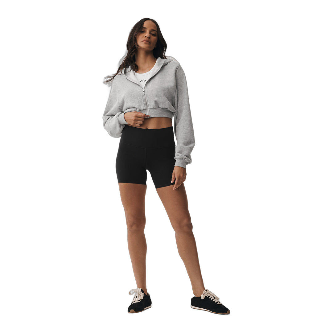 alo 5" Airbrush High-Waist Biker Short - Black by Alo Yoga