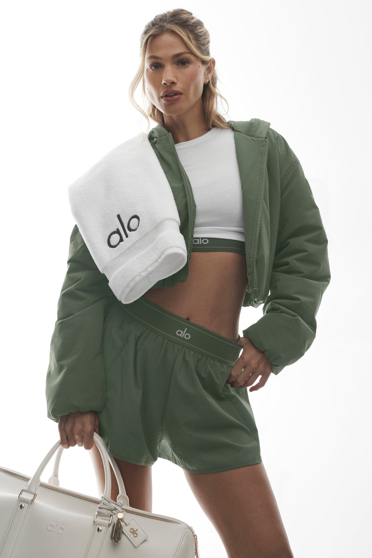 Alo Yoga Match Point Short in Bamboo Green, product image 5 of 5