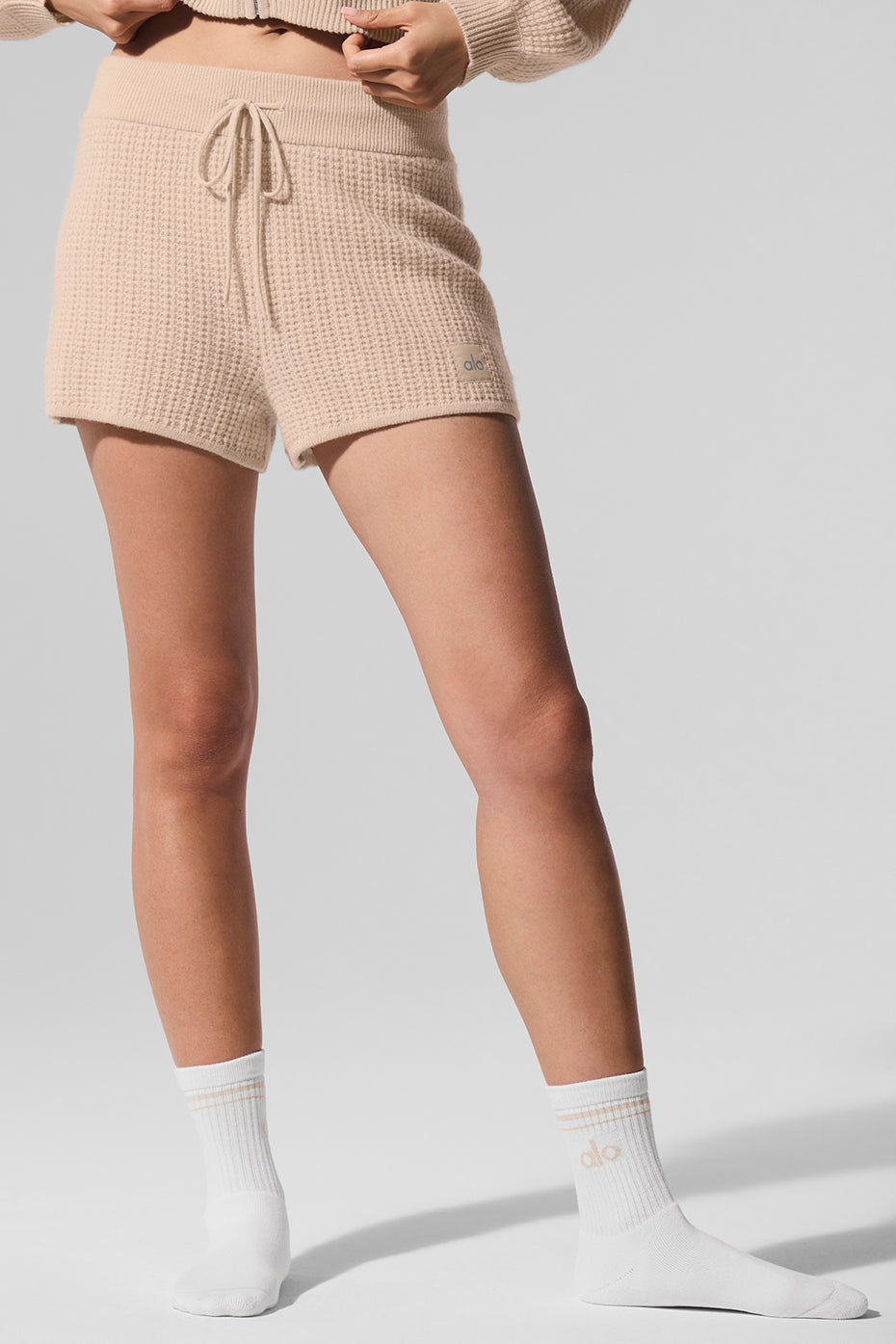 Cashmere High-Waist Plush Waffle Short - Macadamia Blush (W6342R)