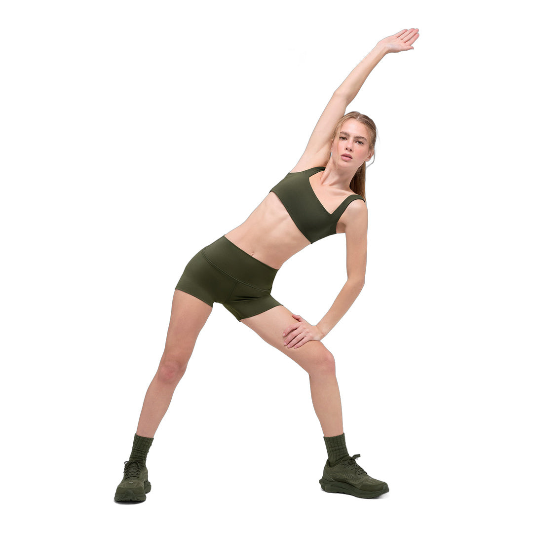 alo 3" ALO Softsculpt High-Waist Precision Short - Green Olive by Alo Yoga