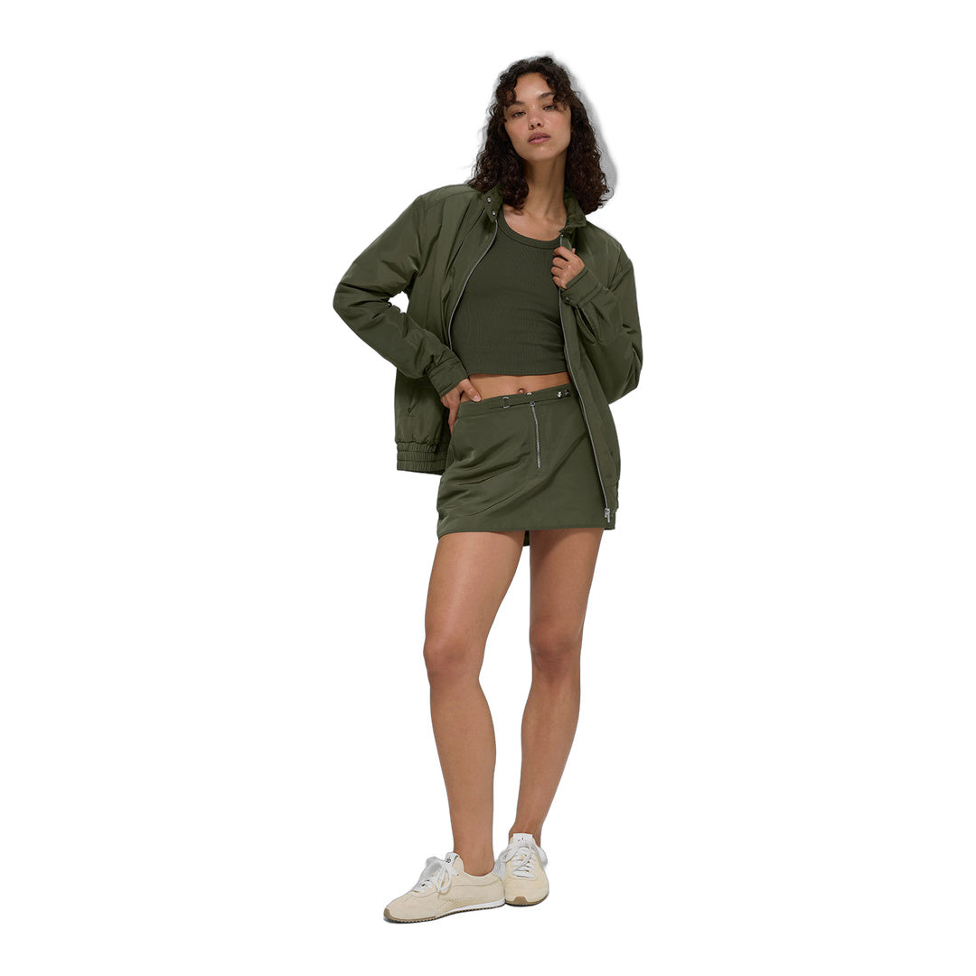 alo Work It Mini Skirt - Green Olive by Alo Yoga