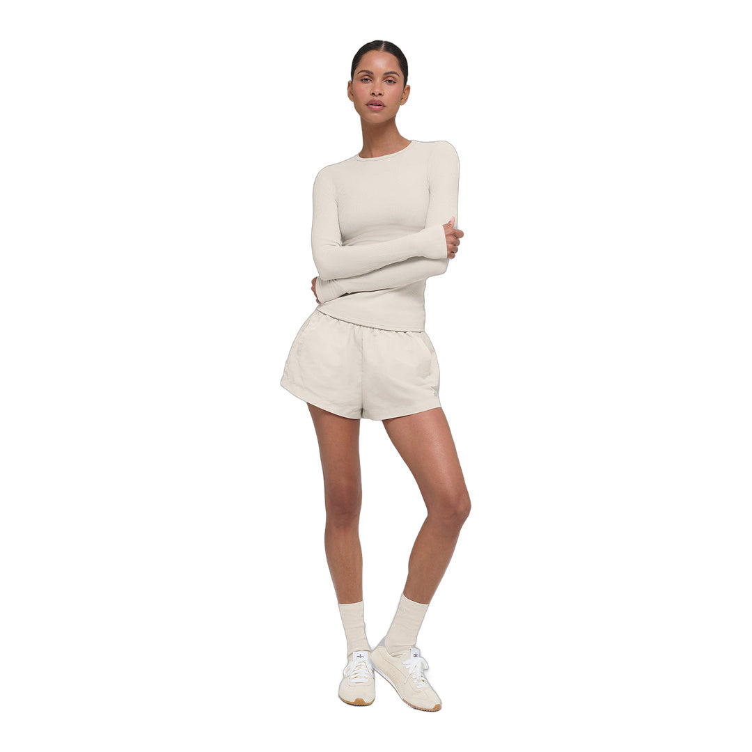 alo High-Waist Socialite Short - Bone by Alo Yoga