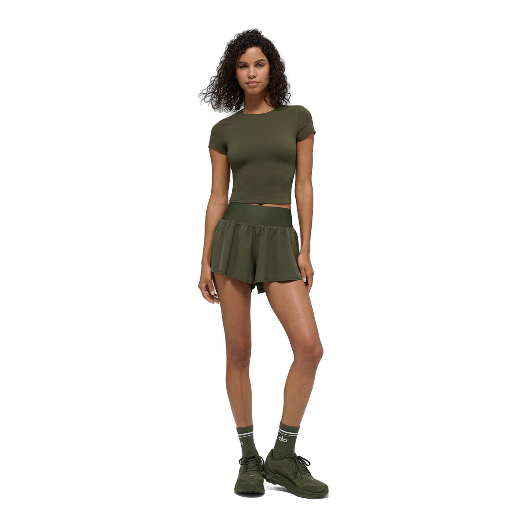 alo Victory Running Short - Green Olive by Alo Yoga