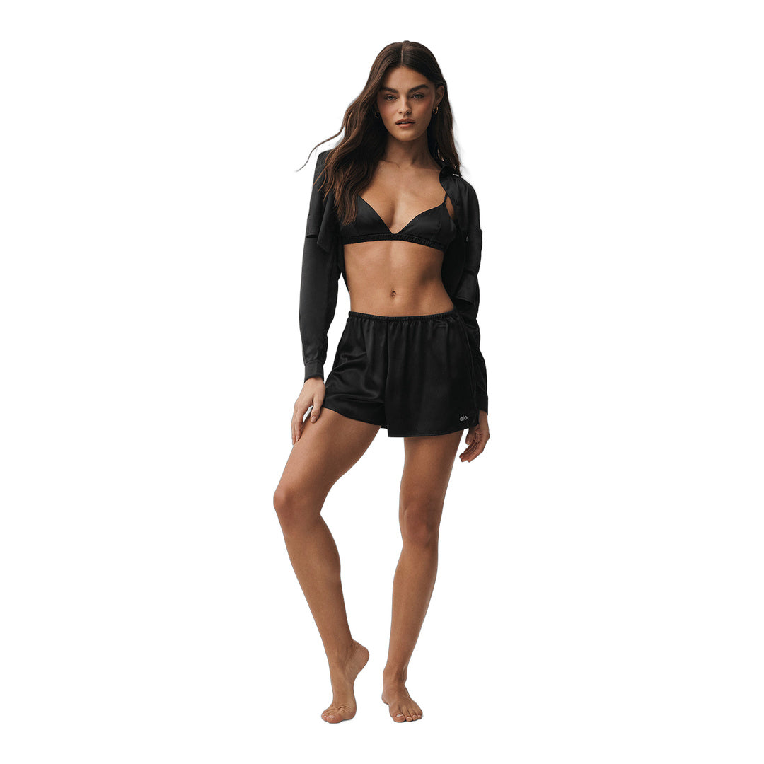 alo Silk Luminous Short - Black by Alo Yoga