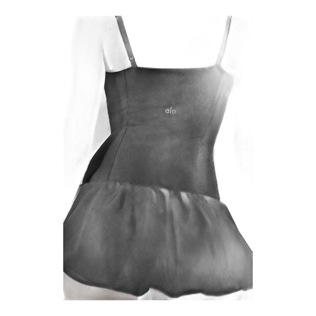 alo Airbrush Love Match Tennis Dress - Black by Alo Yoga