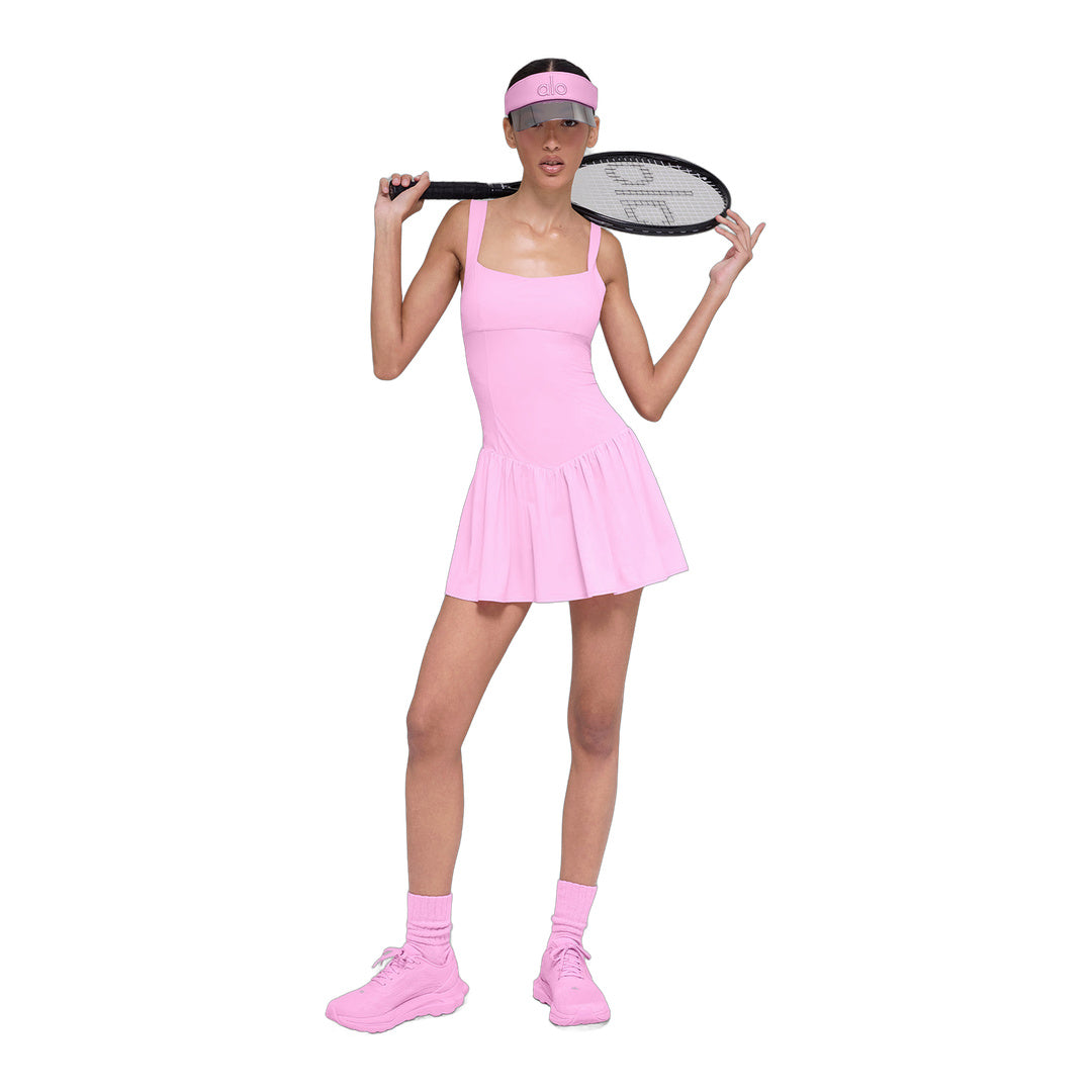 alo Alosoft Break Point Tennis Dress - Candy Heart Pink by Alo Yoga