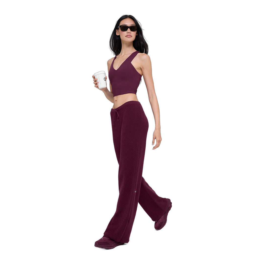 alo Airbrush Real Bra Tank - Burgundy by Alo Yoga
