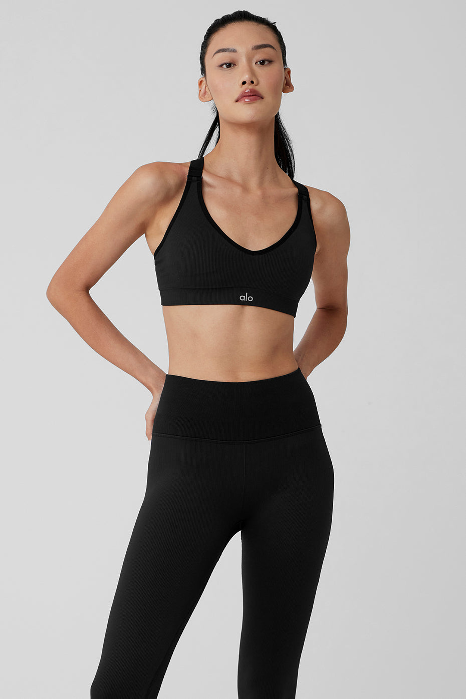 Seamless Ribbed Favorite Bra - Black (W9671R)