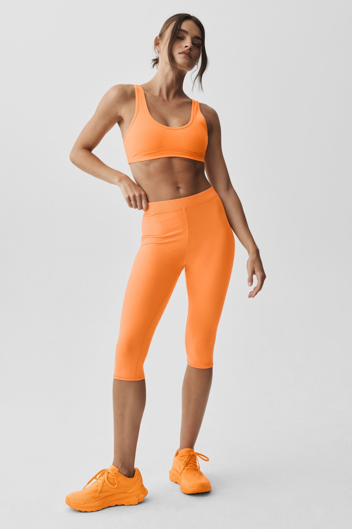 Alo Yoga Alosoft Center Stage Bra in Satsuma Breeze, product image 5 of 5