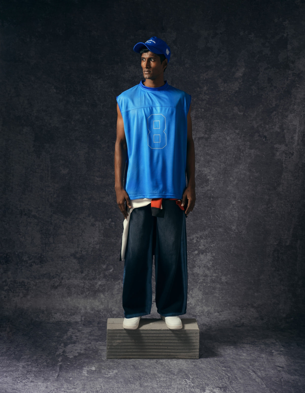 8 Blue Basic Sleeveless Jersey by oddnoteven