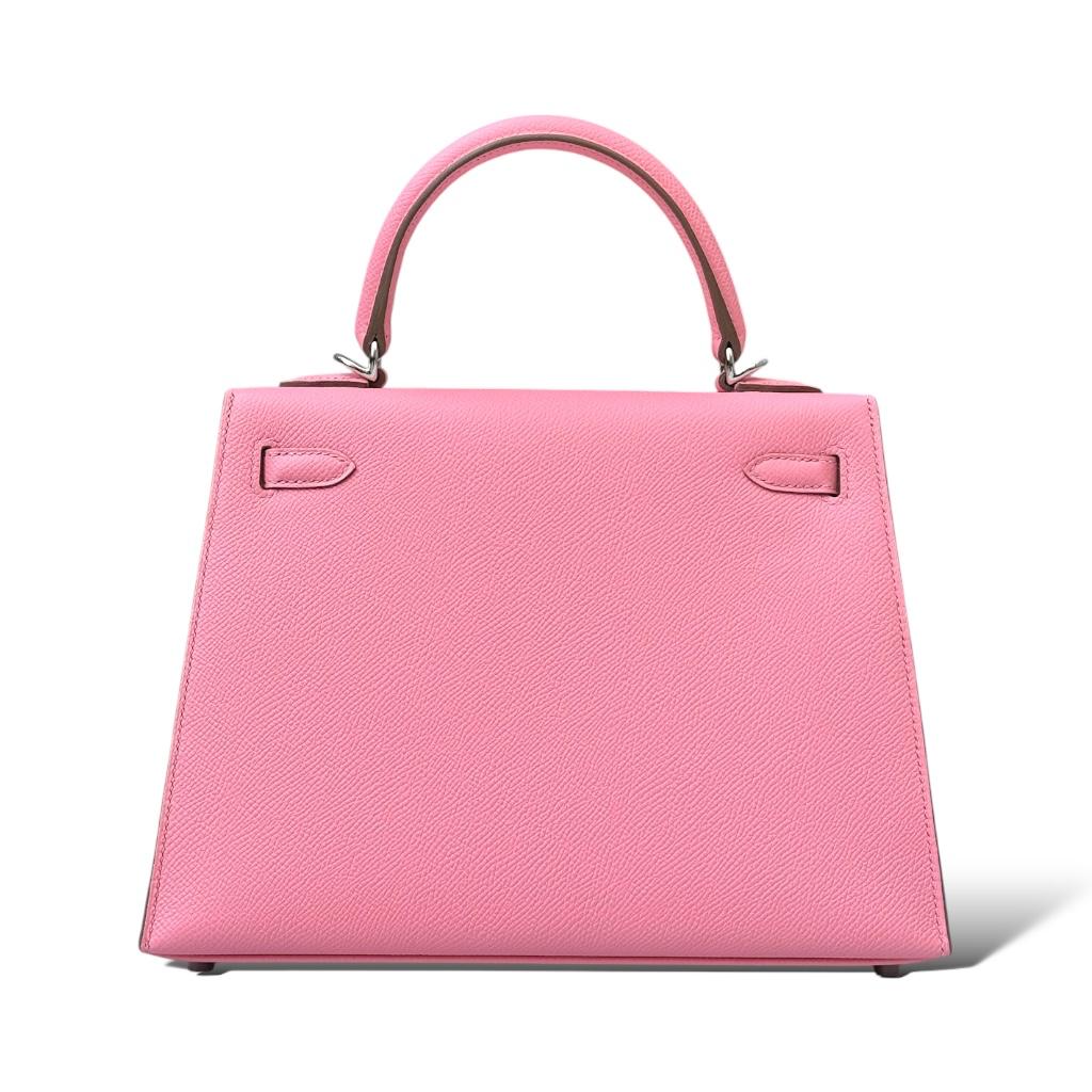 Hermès Kelly 25 Sellier – Rose Confetti Epsom Leather with Palladium Hardware - Zeuskicks