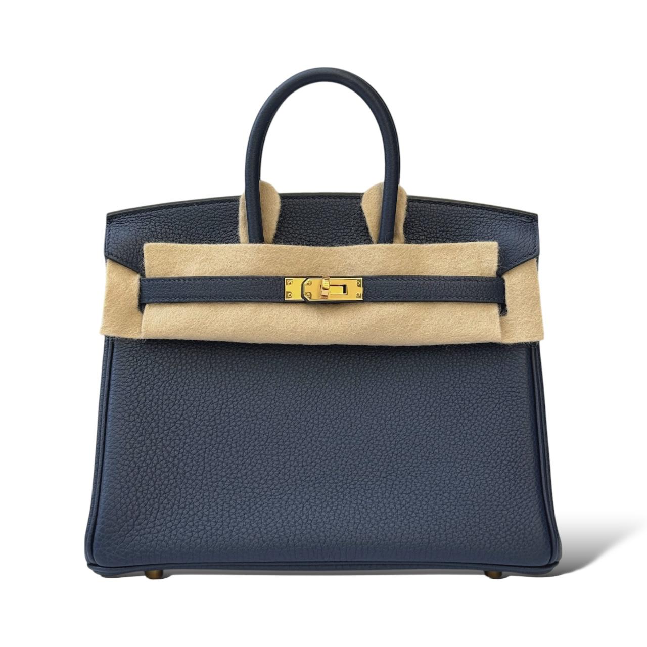 Hermès Birkin 25 – Navy Bleu Togo Leather with Gold Hardware