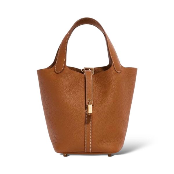 Hermès Picotin Lock 18 — Gold Clemence Leather Gold Hardware