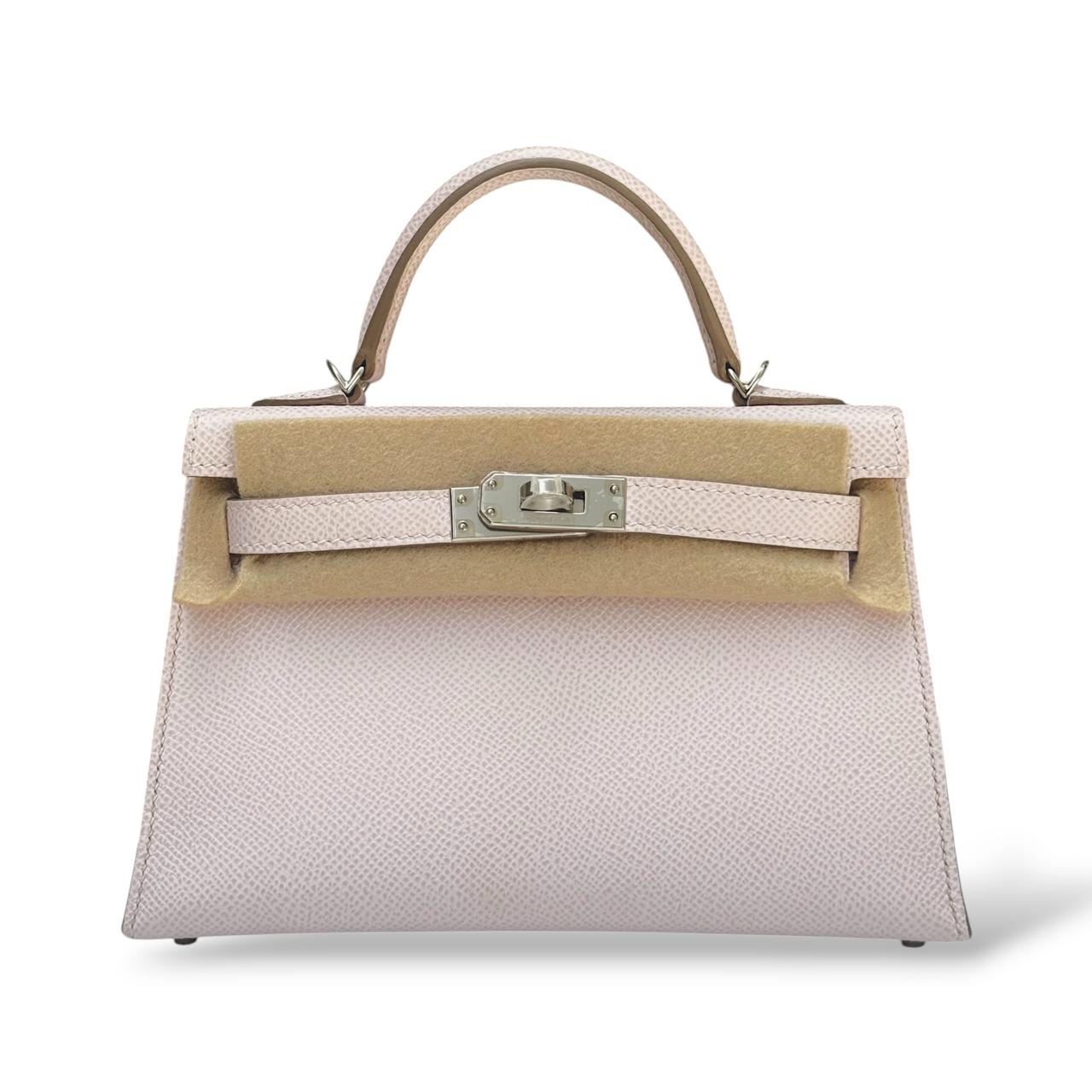 Hermès Kelly Mini — Pale Mauve Epsom Leather Palladium Hardware