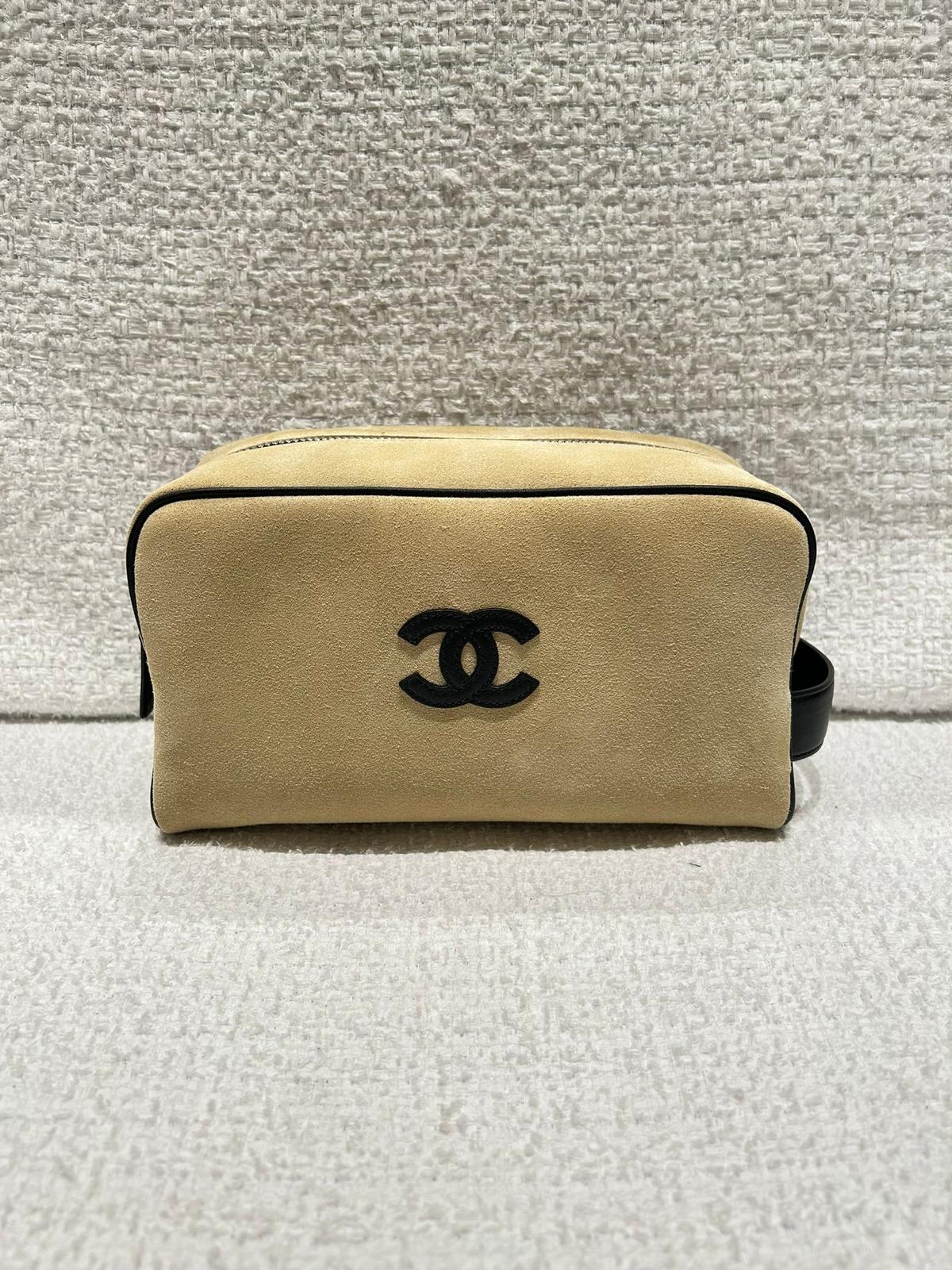 CHANEL Zippered Pouch – Suede Calfskin & Silver-Plated Metal - Zeuskicks