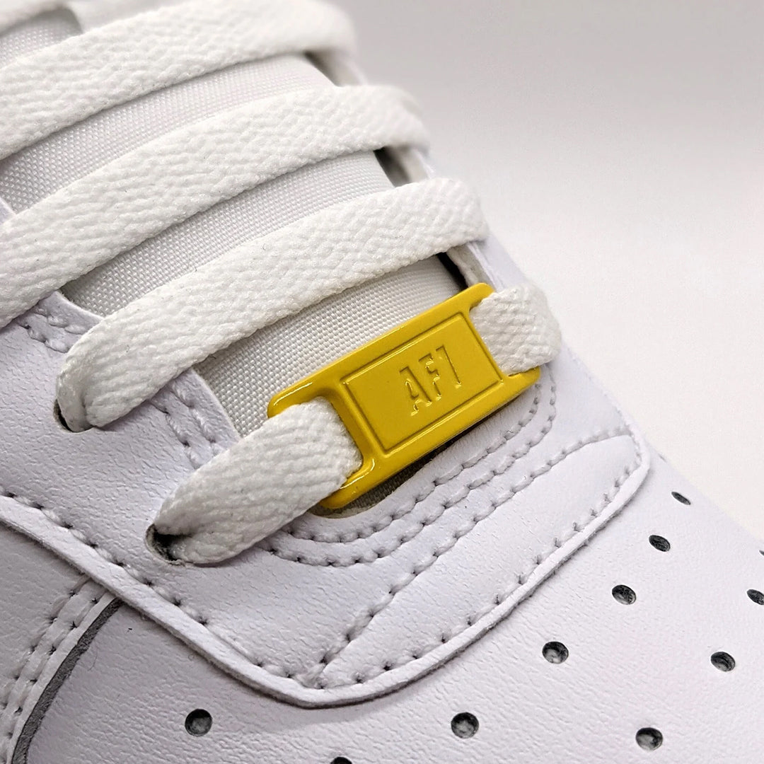 Premium Yellow Air Force 1 Dubrae Replacement ( Lace Tag) By KNOTTY by KNOTTY