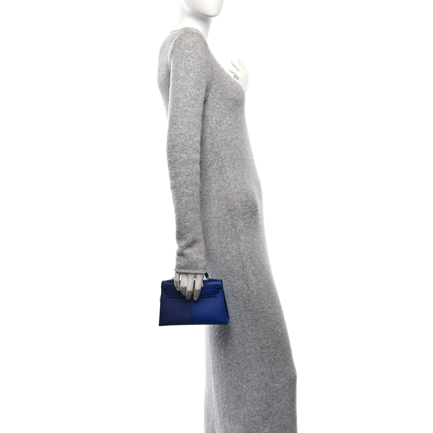 Hermès Epsom Casaque Mini Kelly Sellier 2 – Bleu Electrique / Bleu Encre with Gold Hardware