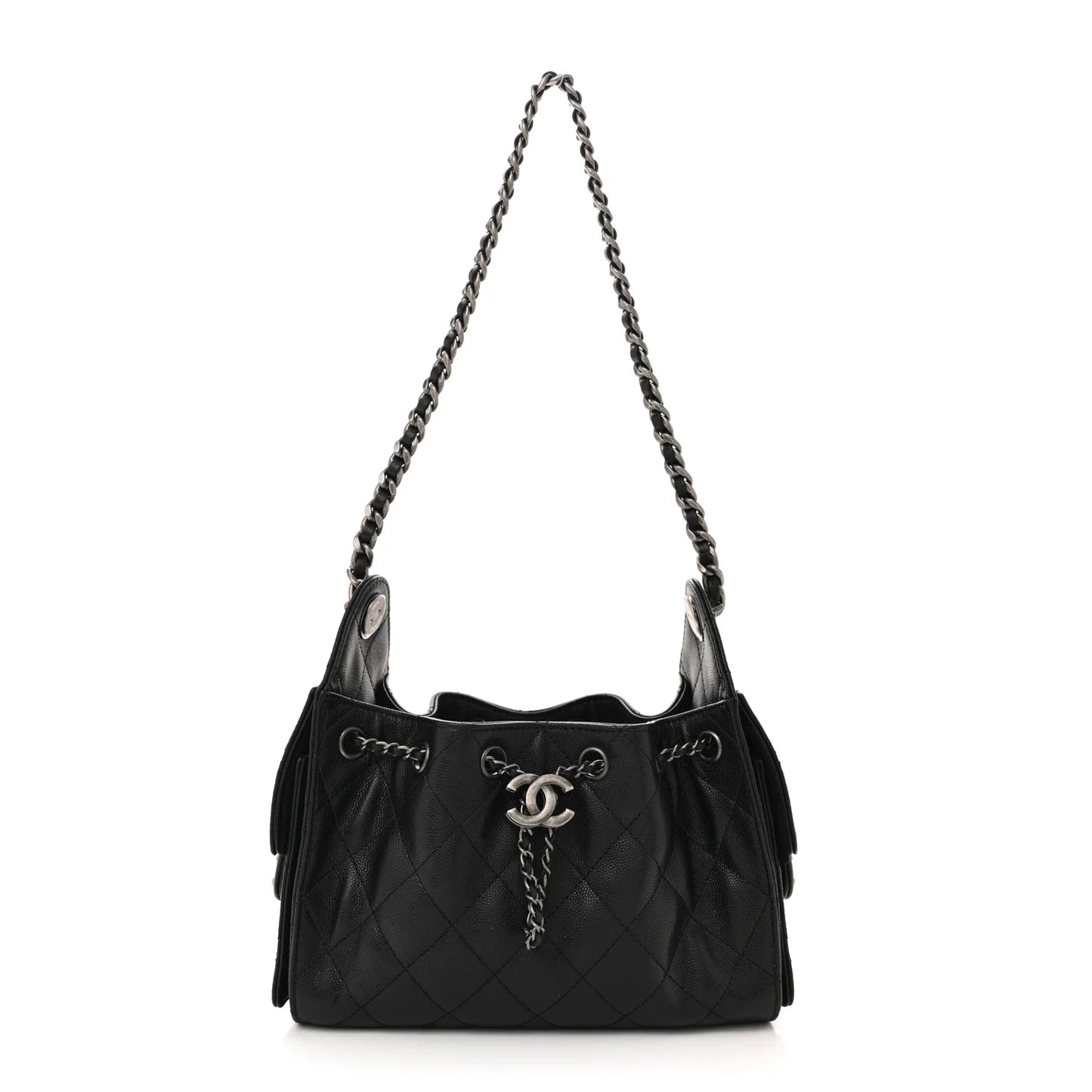 CHANEL Caviar Quilted Mini Chanel 25 Handbag – Black - Zeuskicks