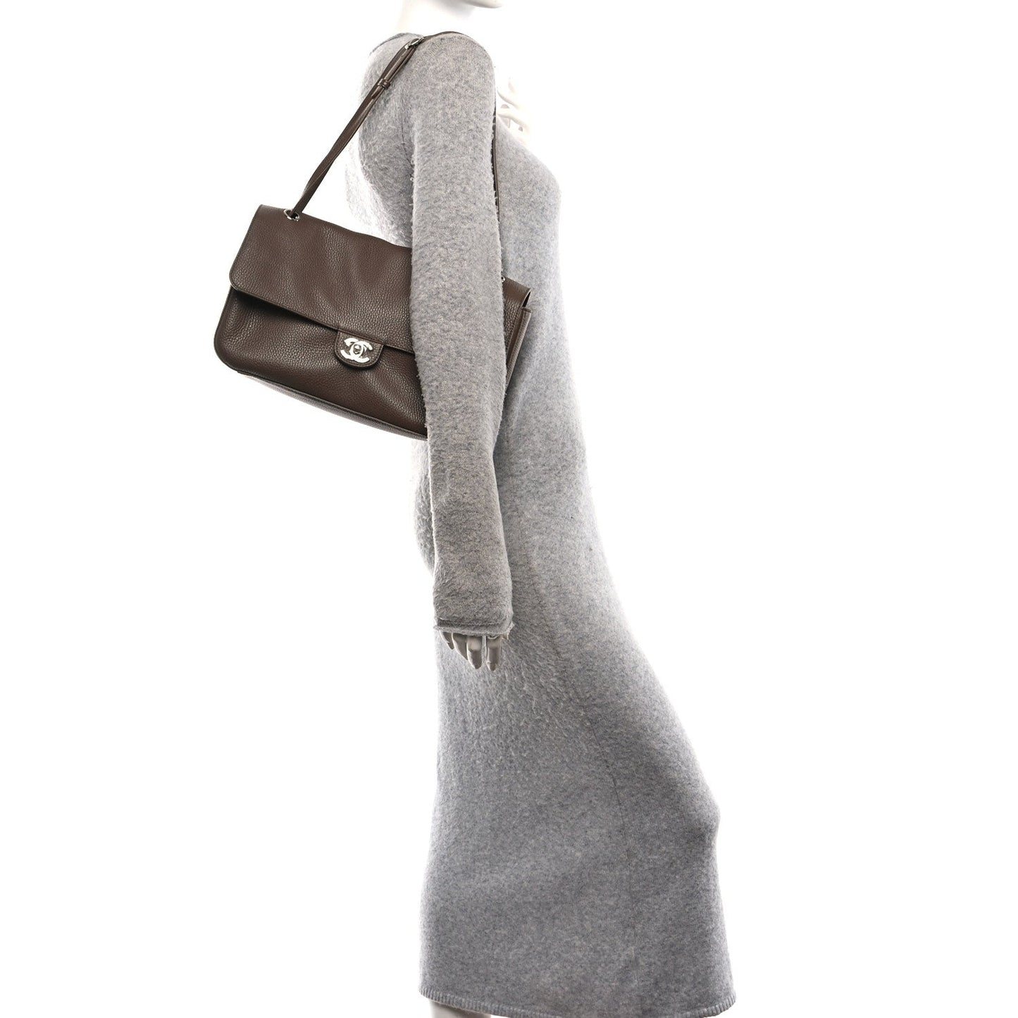 CHANEL Small Souplissimo Maxi Flap – Light Brown Grained Calfskin