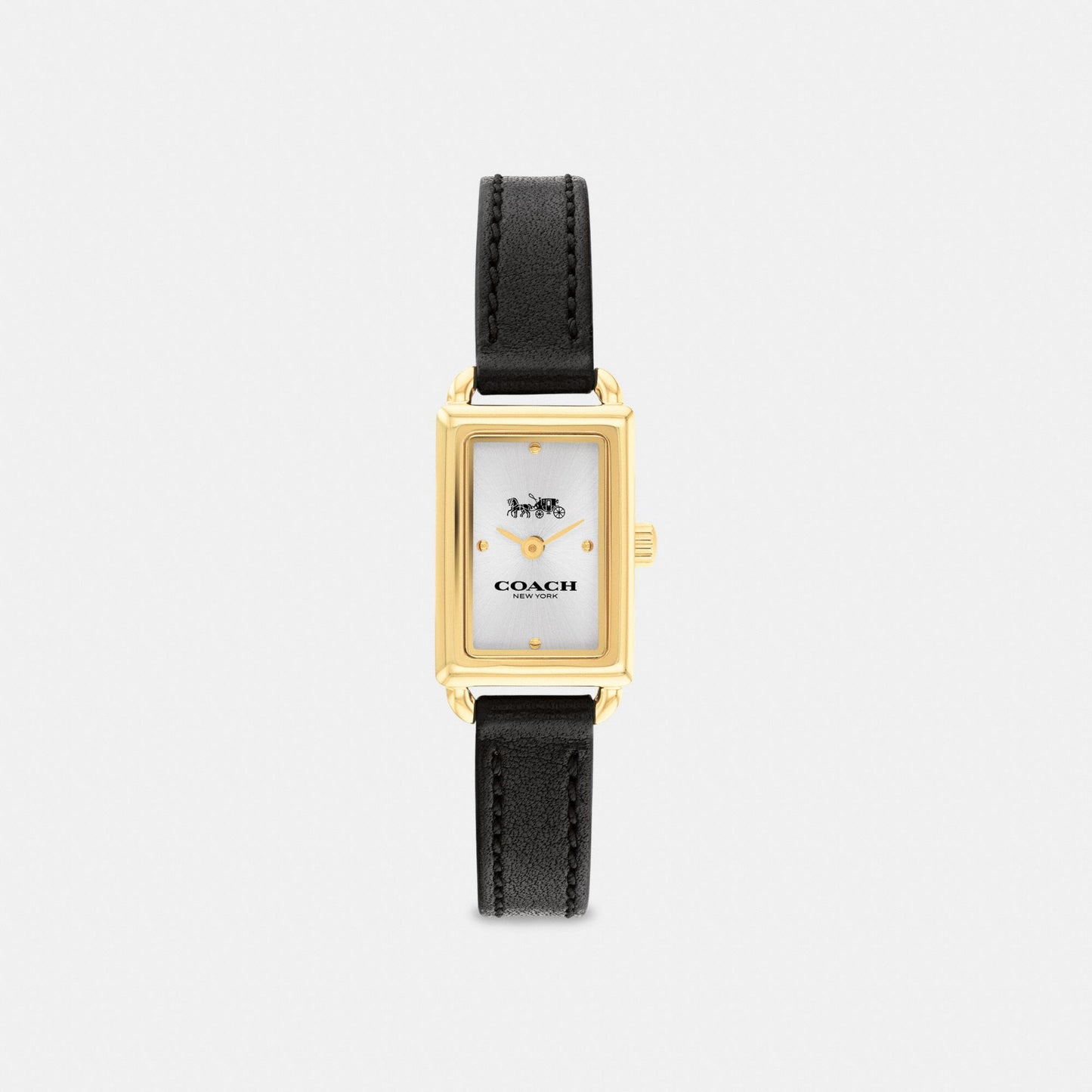 Women's Coach Mini Liz Watch, 24 Mm in Black, style C3622 #color_Black — front view