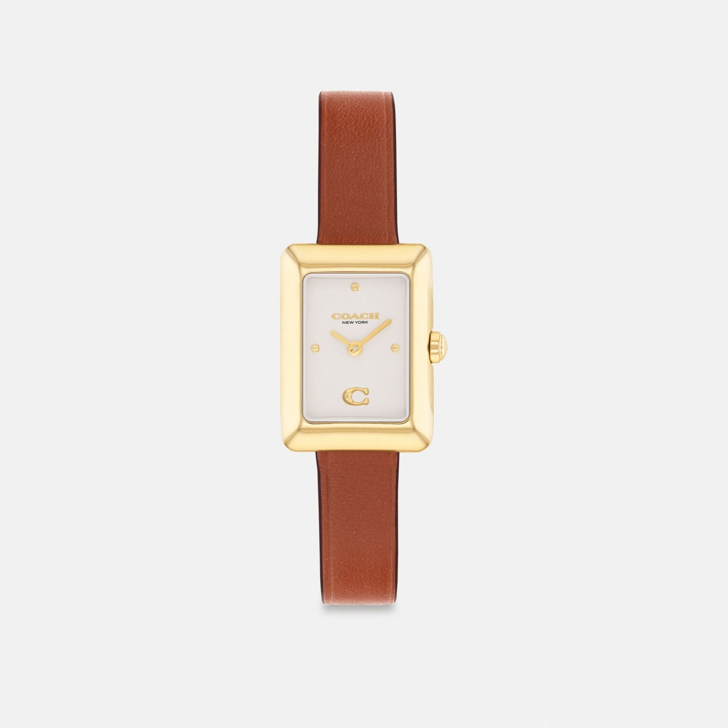 Women's Coach Mara Watch, 19 Mm X 26 Mm in Saddle, style CCU38 #color_Saddle — front view