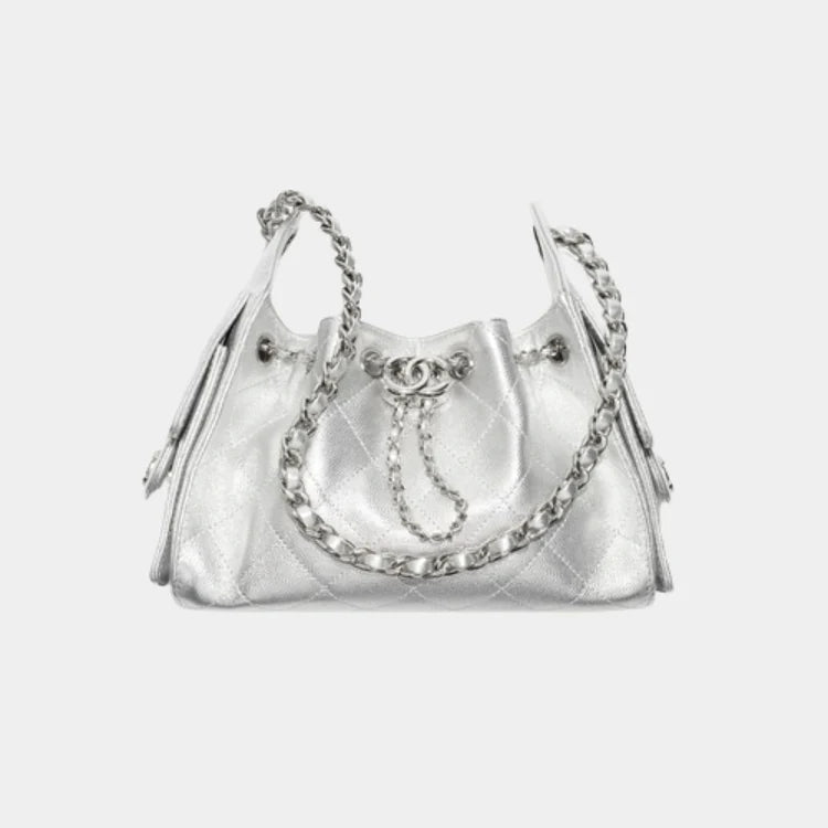 CHANEL 25 Mini Handbag — Metallic Grained Calfskin