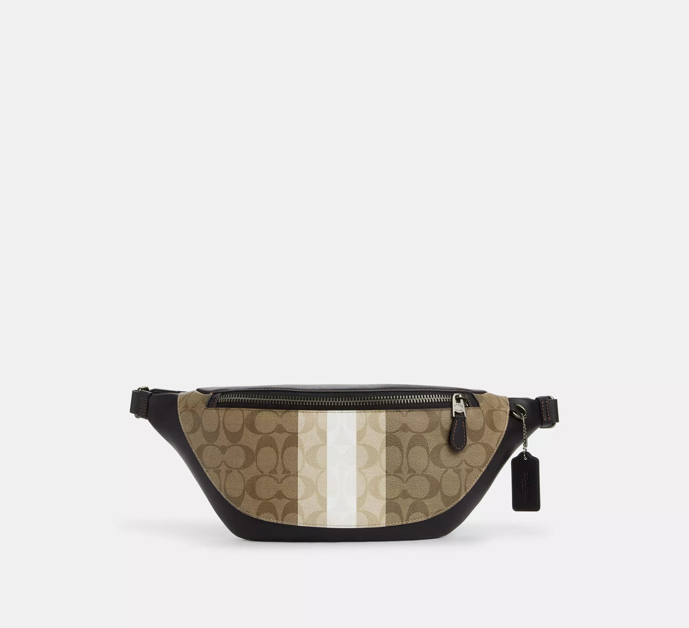 Coach Warren Belt Bag In Blocked Signature Canvas With Varsity Stripe Zeuskicks