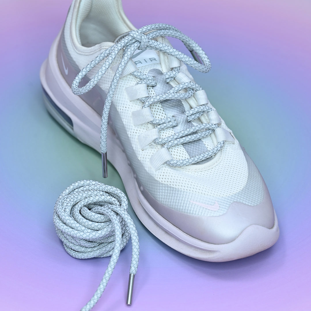 Critical White Reflective Shoelaces | Yeezy Laces, Nike Laces By KNOTTY by KNOTTY