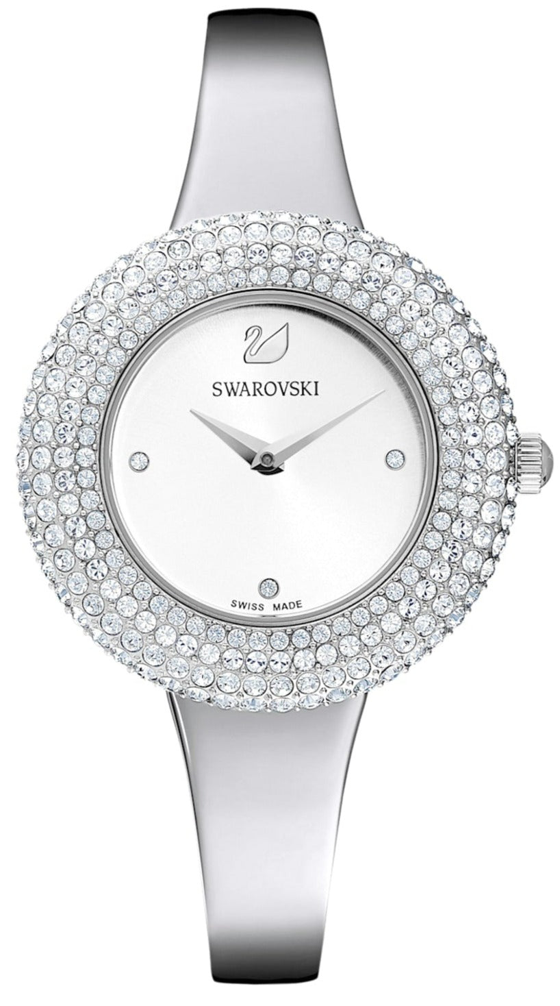 Swarovski Crystal Rose watch, Swiss Made, Metal bracelet, Silver tone, Crystals — product photo (5483853)