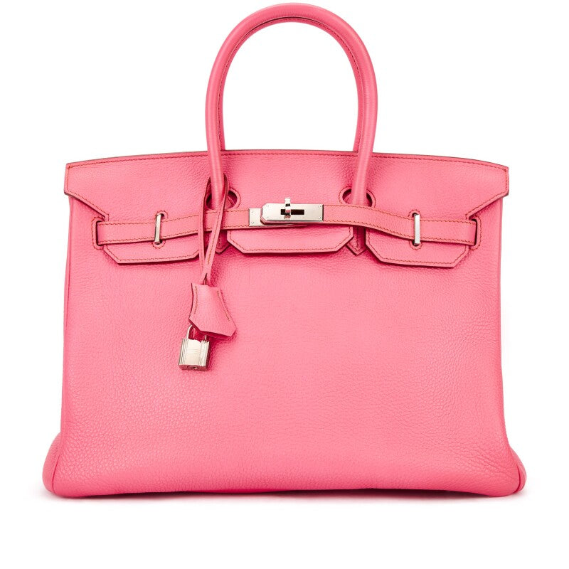 Hermès 5P Bubblegum Pink Togo Birkin 35 – Palladium Hardware - Zeuskicks